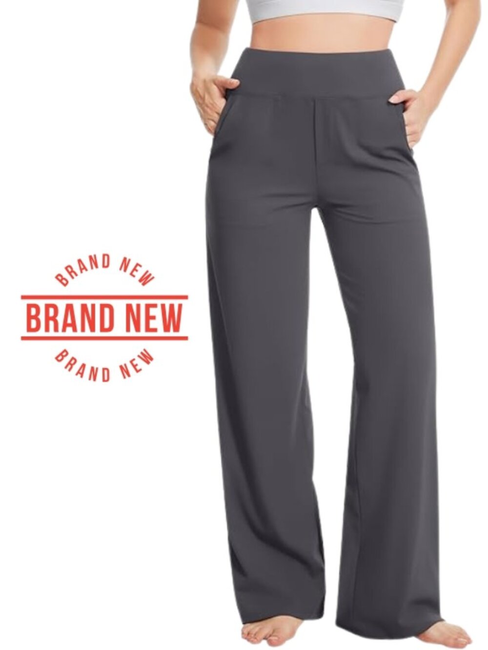 Yoga Pants Women Wide Leg Pants High Waist Stretch Dress Casual Sweatpants Loung